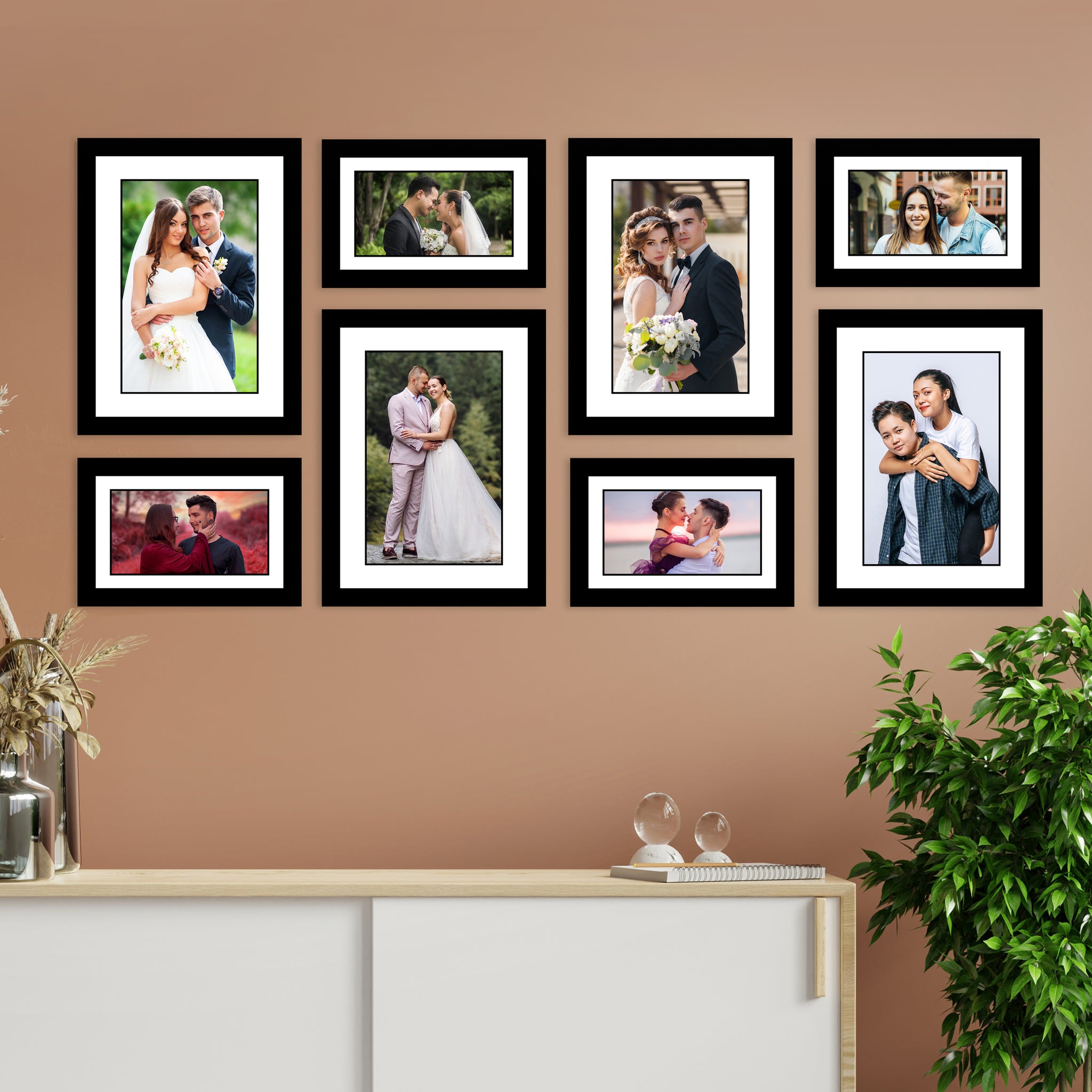 Framed Photo Prints 8  picture, 8 frame Big and small size Multi frame