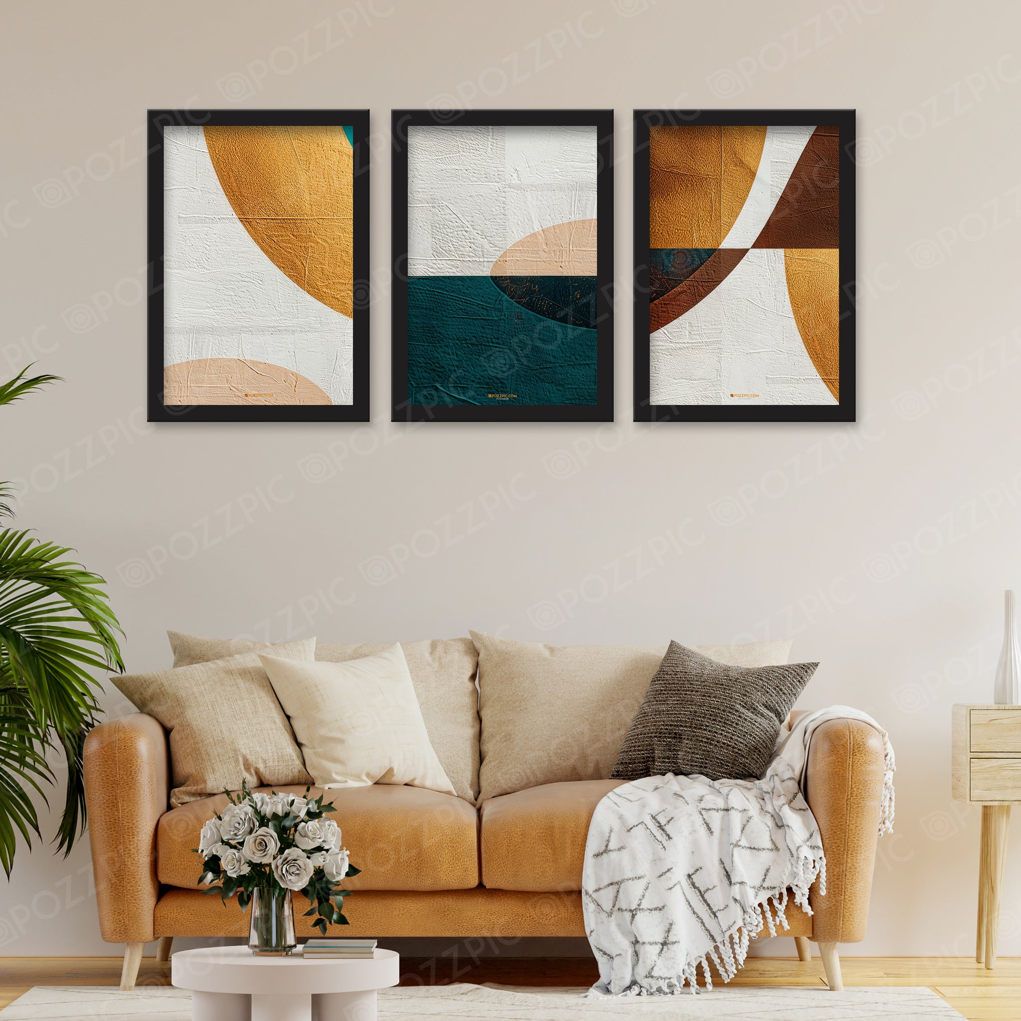 Classical Abstract Art Wall Painting  3 set frame for Living Room, Bedroom, Home, Office, Hotels