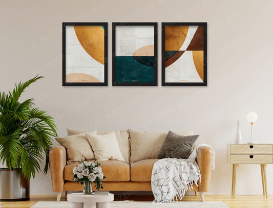 Classical Abstract Art Wall Painting  3 set frame for Living Room, Bedroom, Home, Office, Hotels