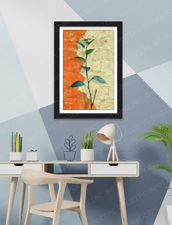 One Line Art Rose Stem Flower Drawing Wall FrameLiving Room, Bedroom, Home, Office, Hotels