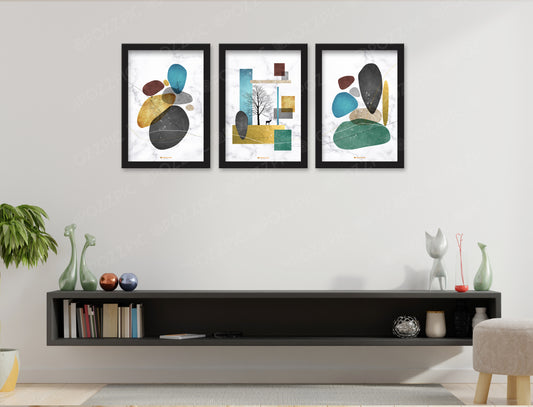 Onyx Stone Boho Painting - Set of 3 forLiving Room, Bedroom, Home, Office, Hotels