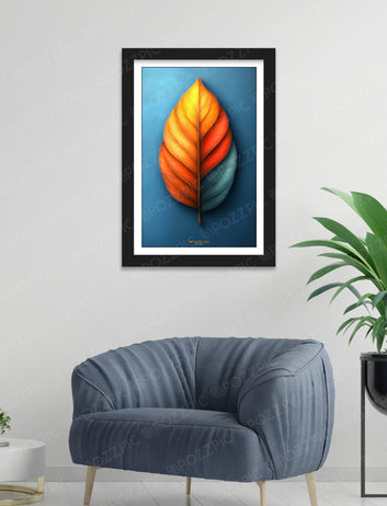 single leaf photo wall art for Living Room, Bedroom, Home, Office, Hotels etc.