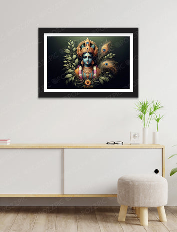 Shree Krishna New photo framed For Living Room, Bedroom, Home, Office, Hotels