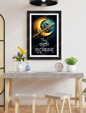 Vasudhaiv Kutumbkam Wall Painting wall decore office wall decore item