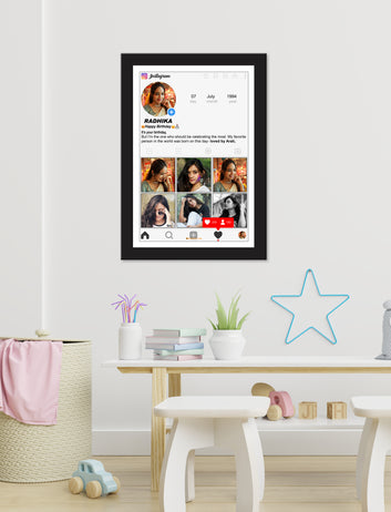 Instagram photo frame for birthday gril and boys, Gifts Collage Customised Photo Frames for Happy Birthday Photo Frame Customised Photo Frames