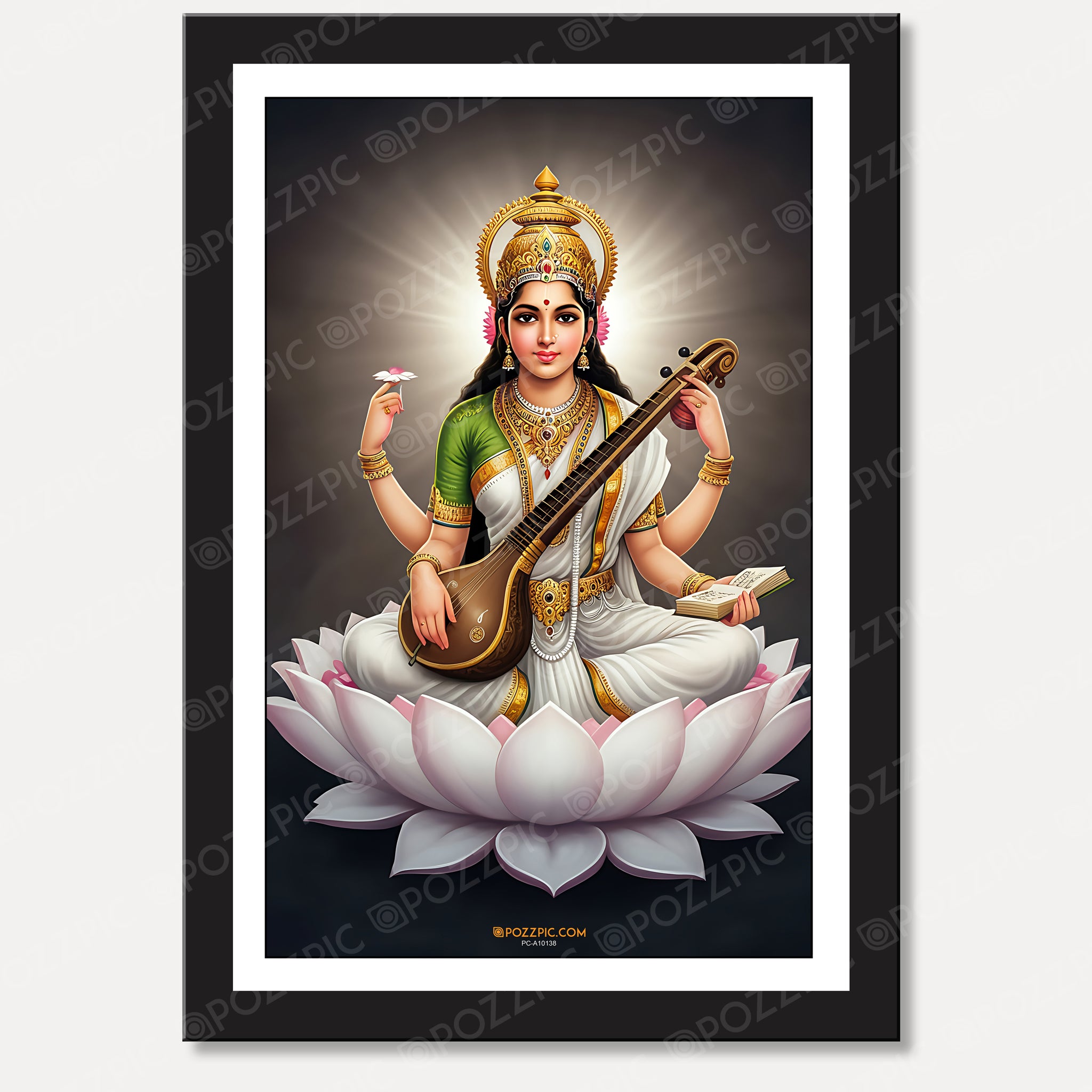Poster Maa Saraswati Beautiful Photo Picture  for home decor, child room pooja ghar decor best look royal photo