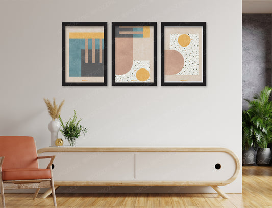 Abstract Wall Painting Set of 3 for Living Room, Bedroom, Home, Office, Hotels