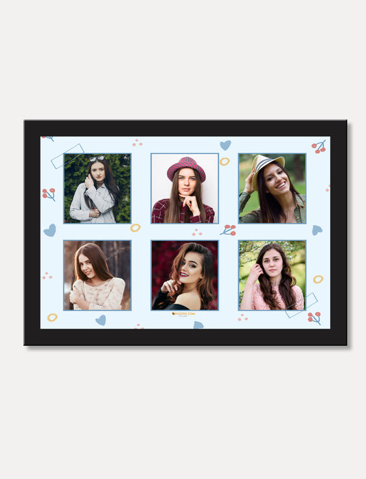 6 photos collage frame  Personalised Photo Collage  Black Frame Custom photos