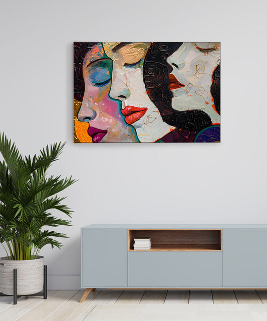 Captivating textural modern-style Canvas Art Print and Back side wooden frame Wall Decor