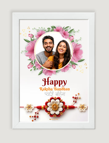 GIFT for Sister Rakhi Personalisedphoto frame Customised Photo wtih  Frames