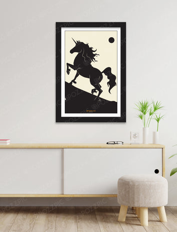 Unicorn Horse Painting Aesthetic Hanging Photo Frame Decorative Item Home Decoration and Wall Decor for Living Room
