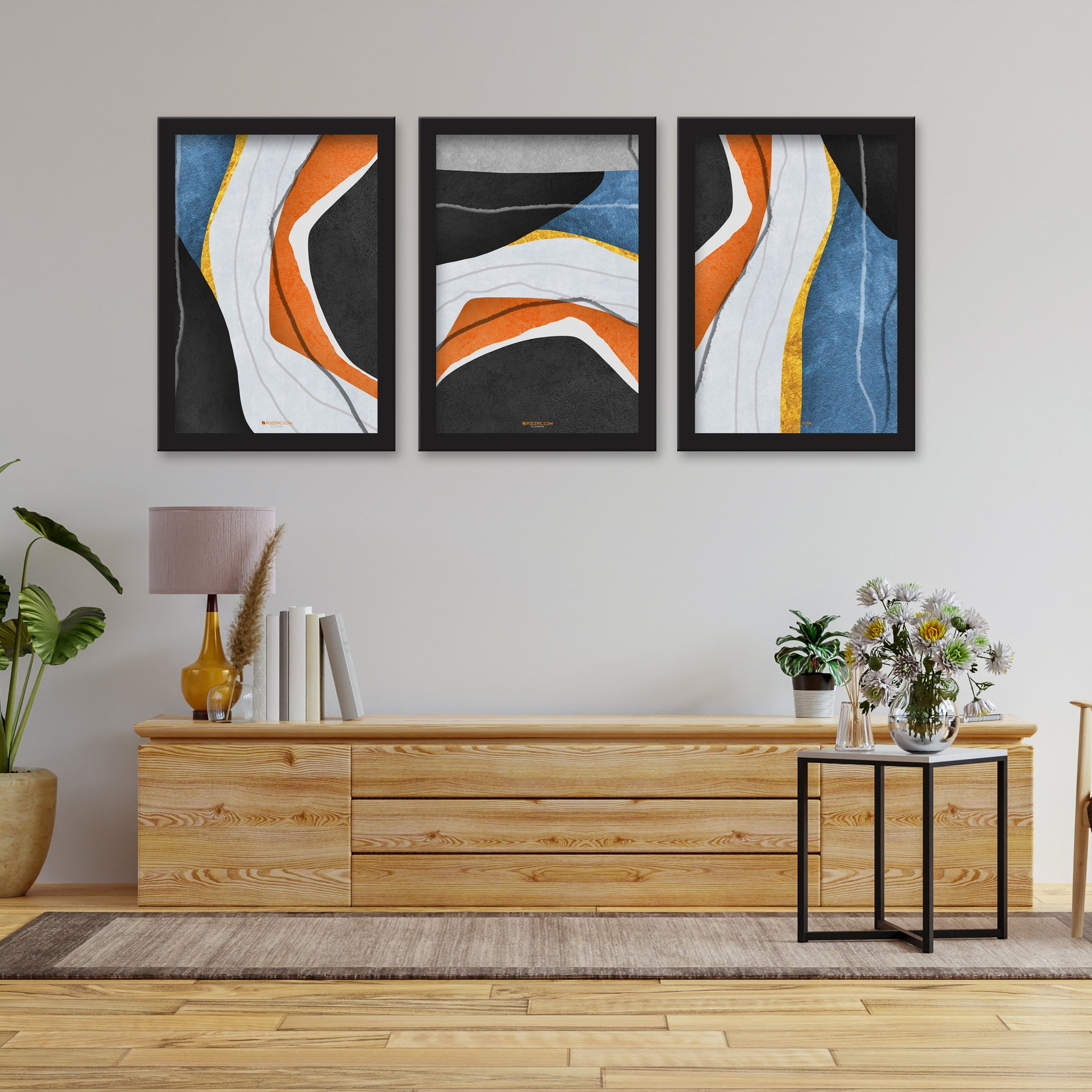 Royal 3 Set of Framed Wall Hanging Photo Framed | For Hotel, Office & Home