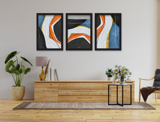 Royal 3 Set of Framed Wall Hanging Photo Framed | For Hotel, Office & Home