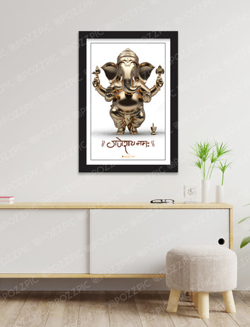 ganesh photo framed for home and office decor with black framed
