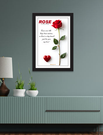 Red Rose photo frame for home, Living room, bedroom office, hotel décor