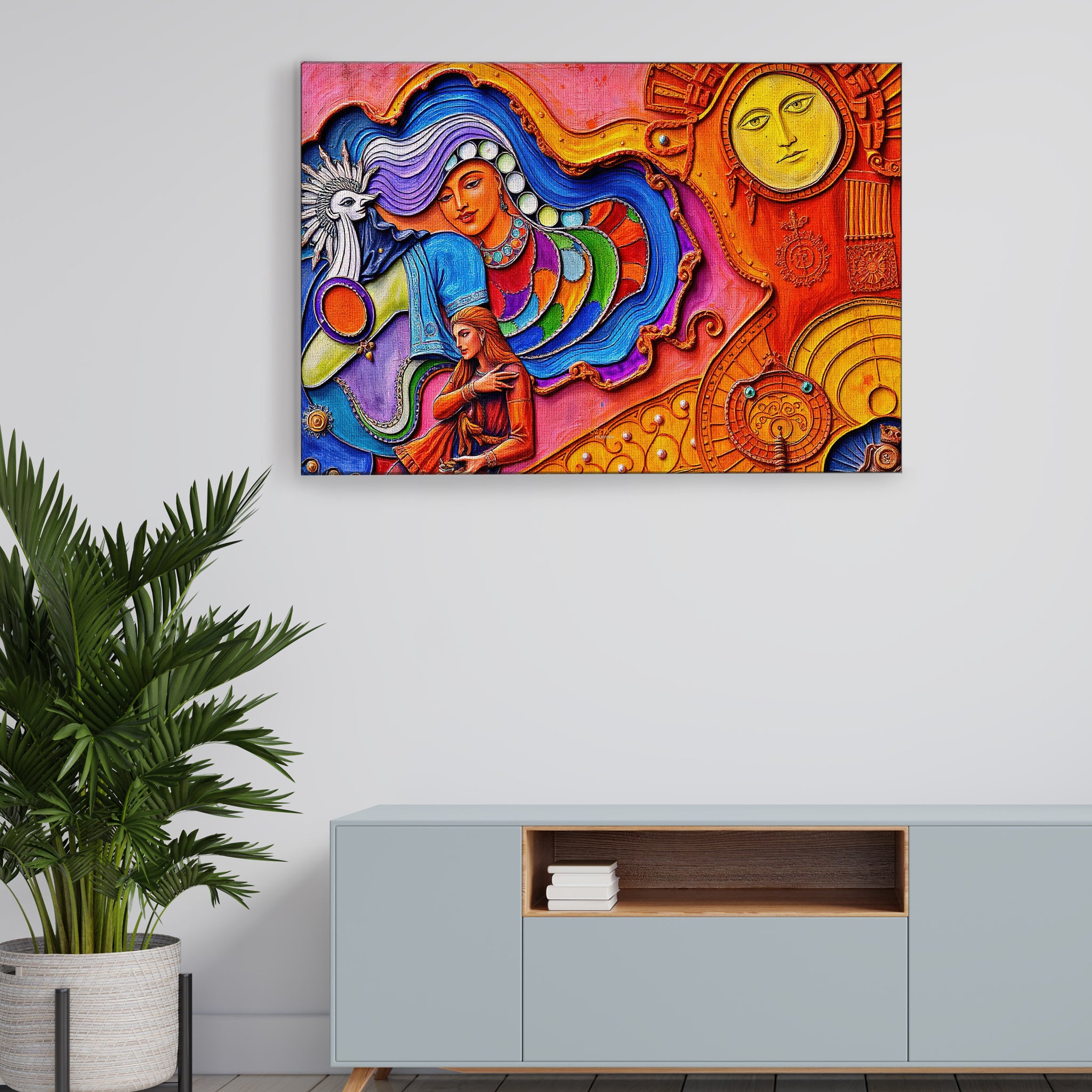 Mythological Canvas Art Print and Back side wooden frame Wall Decor