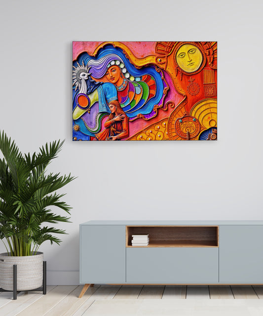 Mythological Canvas Art Print and Back side wooden frame Wall Decor
