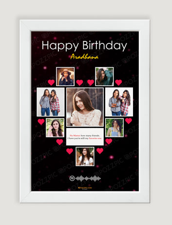 Birthday Personaliseds photo frame Customised Photo wtih  Frames