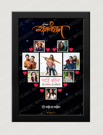 GIFT for Sister Rakhi Personaliseds photo frame Customised Photo wtih  Frames