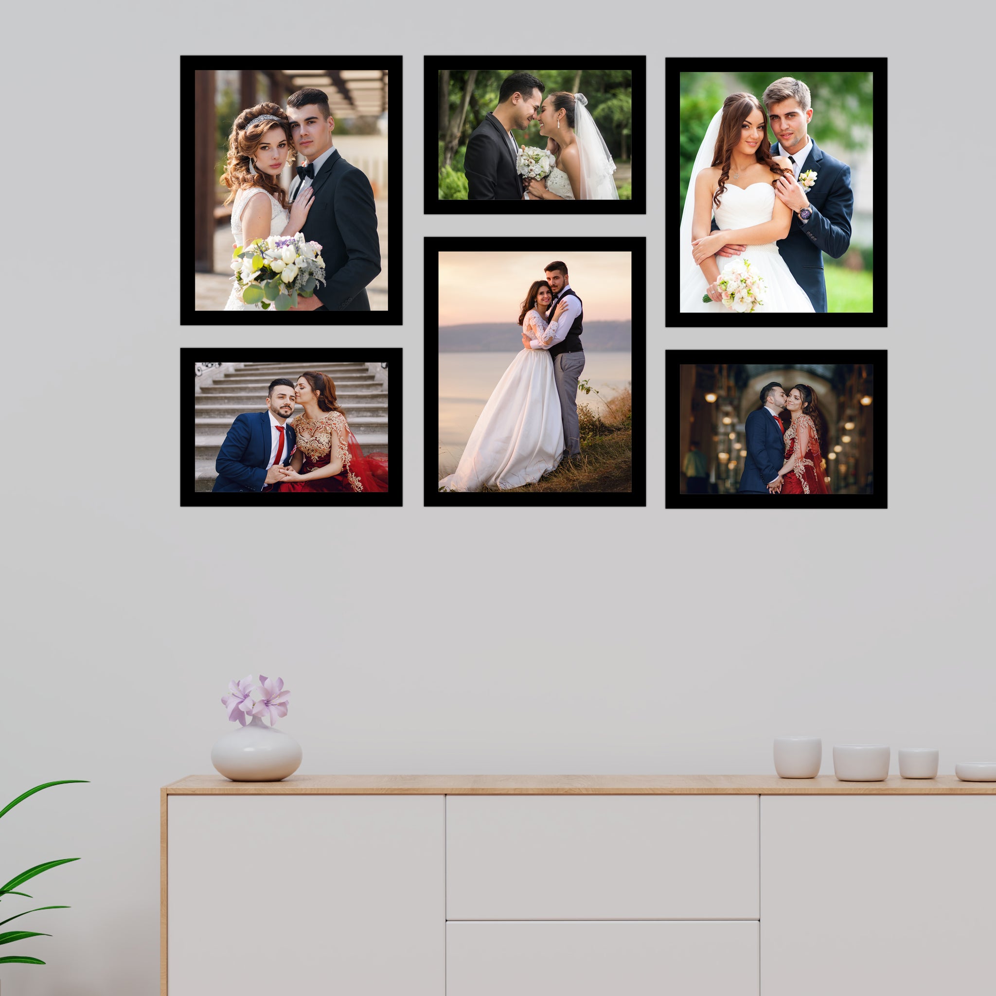 Framed Photo Prints  6 picture, 6 frame Big and small size Multi frame.
