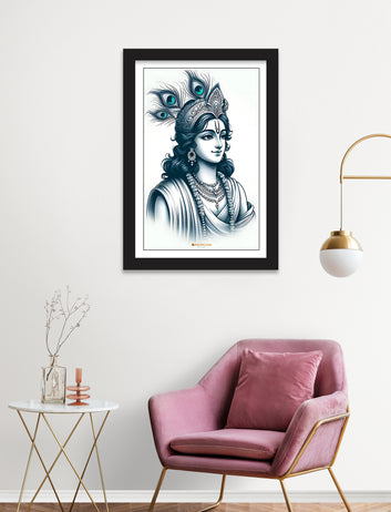 Cute shree krishana photo for home decor, child room pooja ghar decor best look royal photo