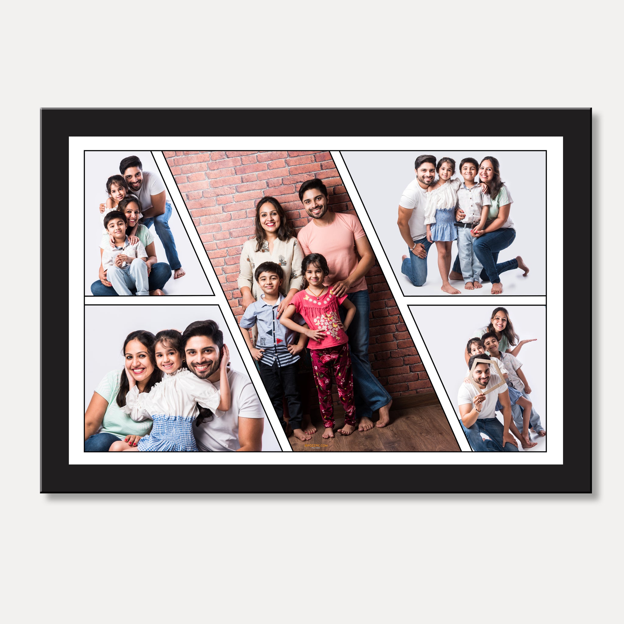 5 photo collage frame  Personalised Photo Collage  Black Frame Custom photos