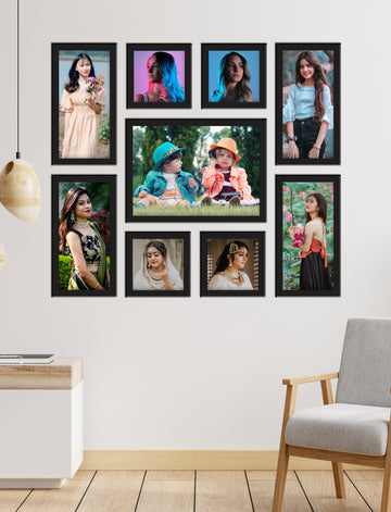 Framed Photo Prints  9 picture, 9 frame Big and small size Multi frame.