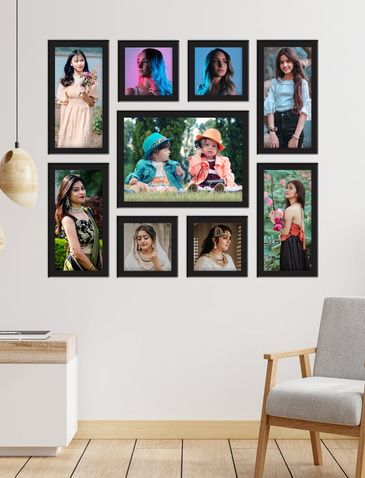 Framed Photo Prints  9 picture, 9 frame Big and small size Multi frame.