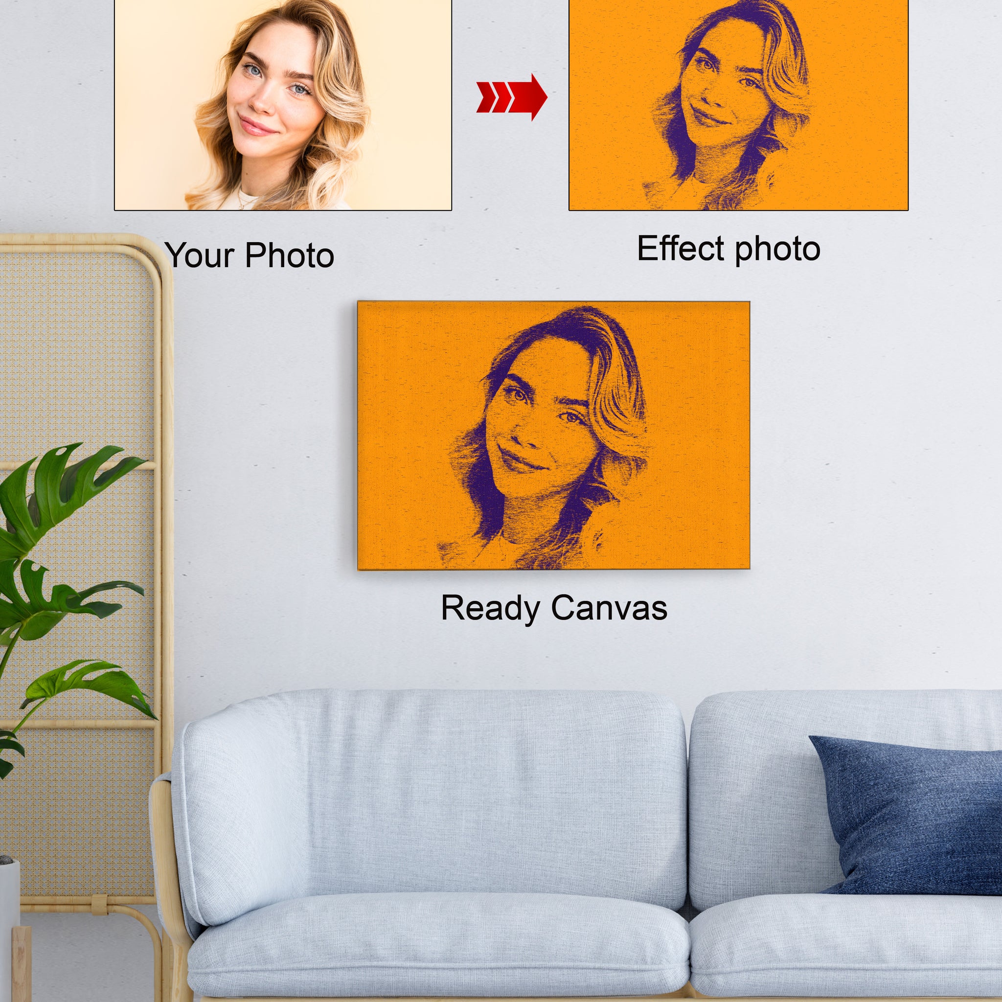 Pop-lines-photo-effect Canvas photo Frame Canvas Prints | Canvas Photo Printing Online | Canvas Wall Art