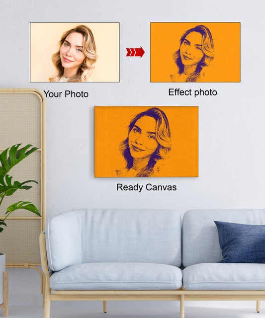 Pop-lines-photo-effect Canvas photo Frame Canvas Prints | Canvas Photo Printing Online | Canvas Wall Art
