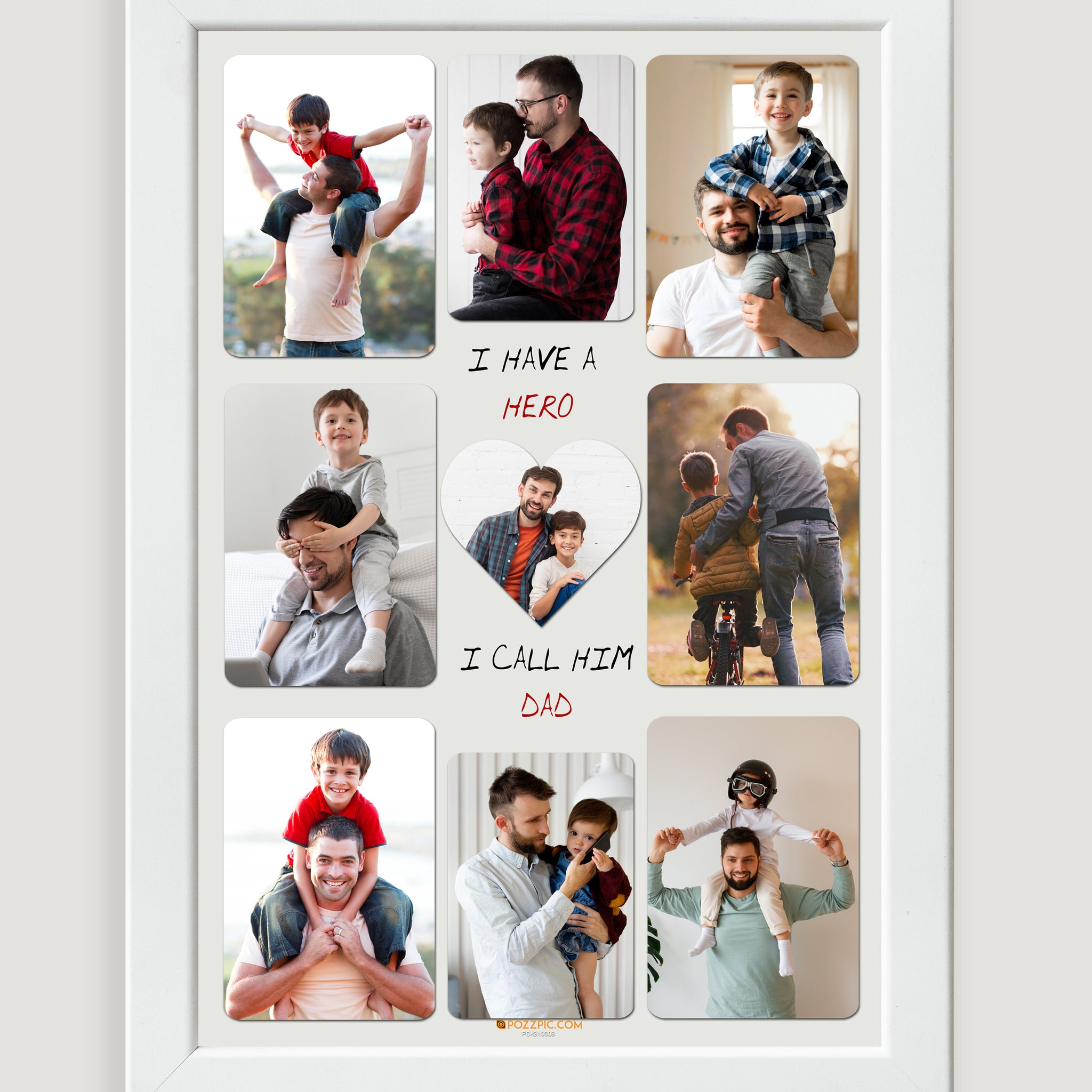 Father's day gift, My DAD LOVE Photo gift black and white premium quality  Frames