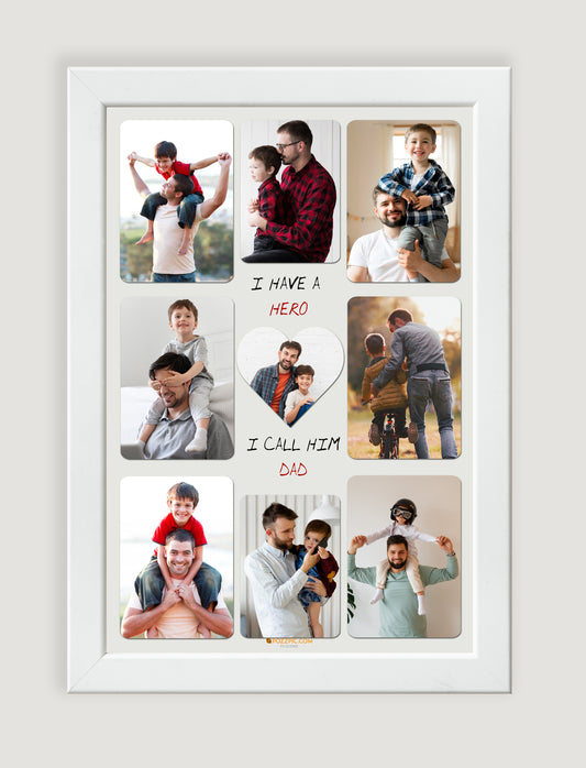 Father's day gift, My DAD LOVE Photo gift black and white premium quality  Frames