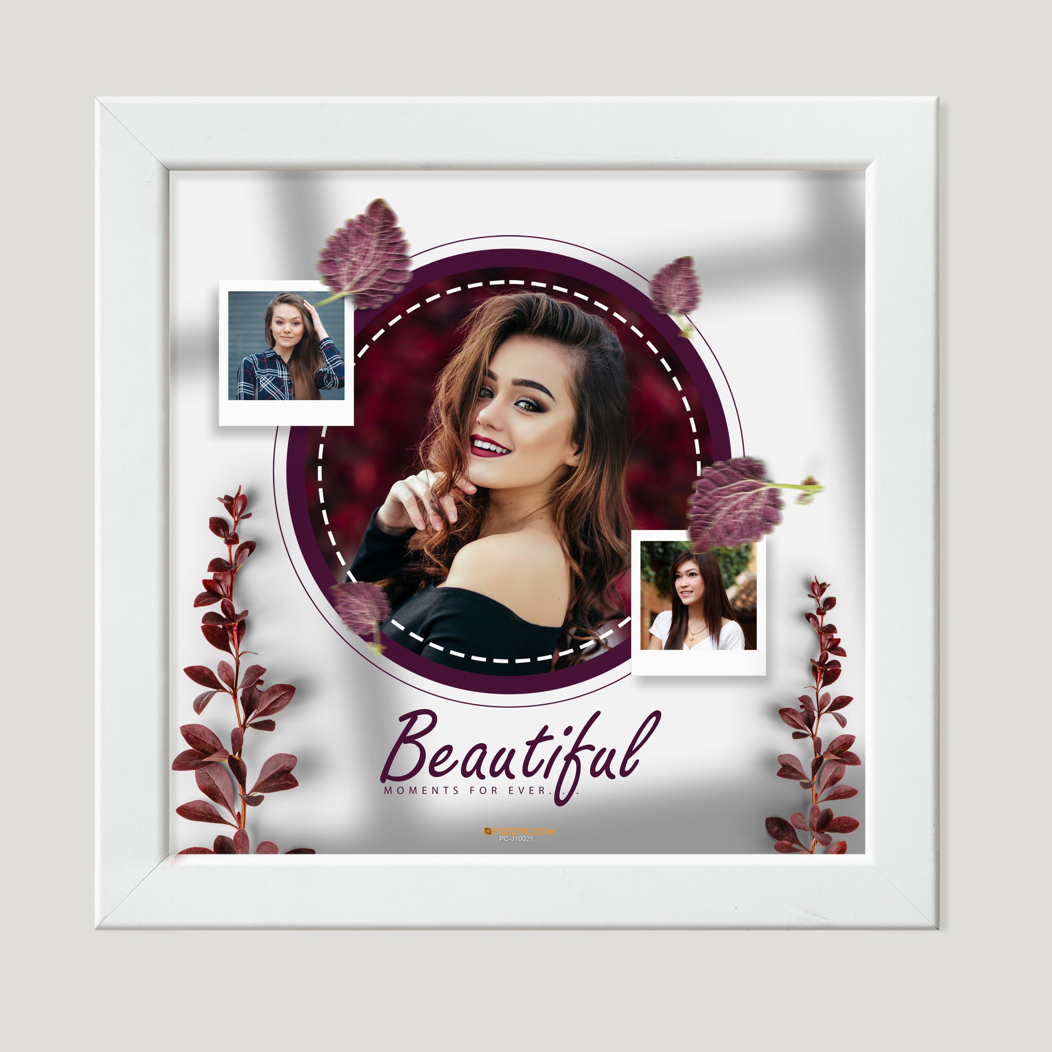 your photo beautiful collage frame black and white premium quality square Frames