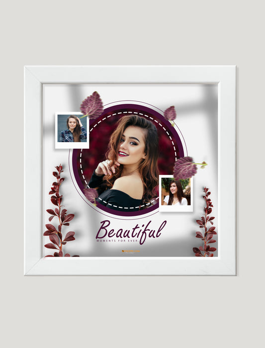 your photo beautiful collage frame black and white premium quality square Frames