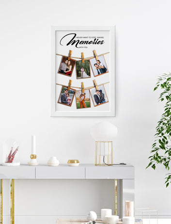 Customised memories 6 Photo white Frames