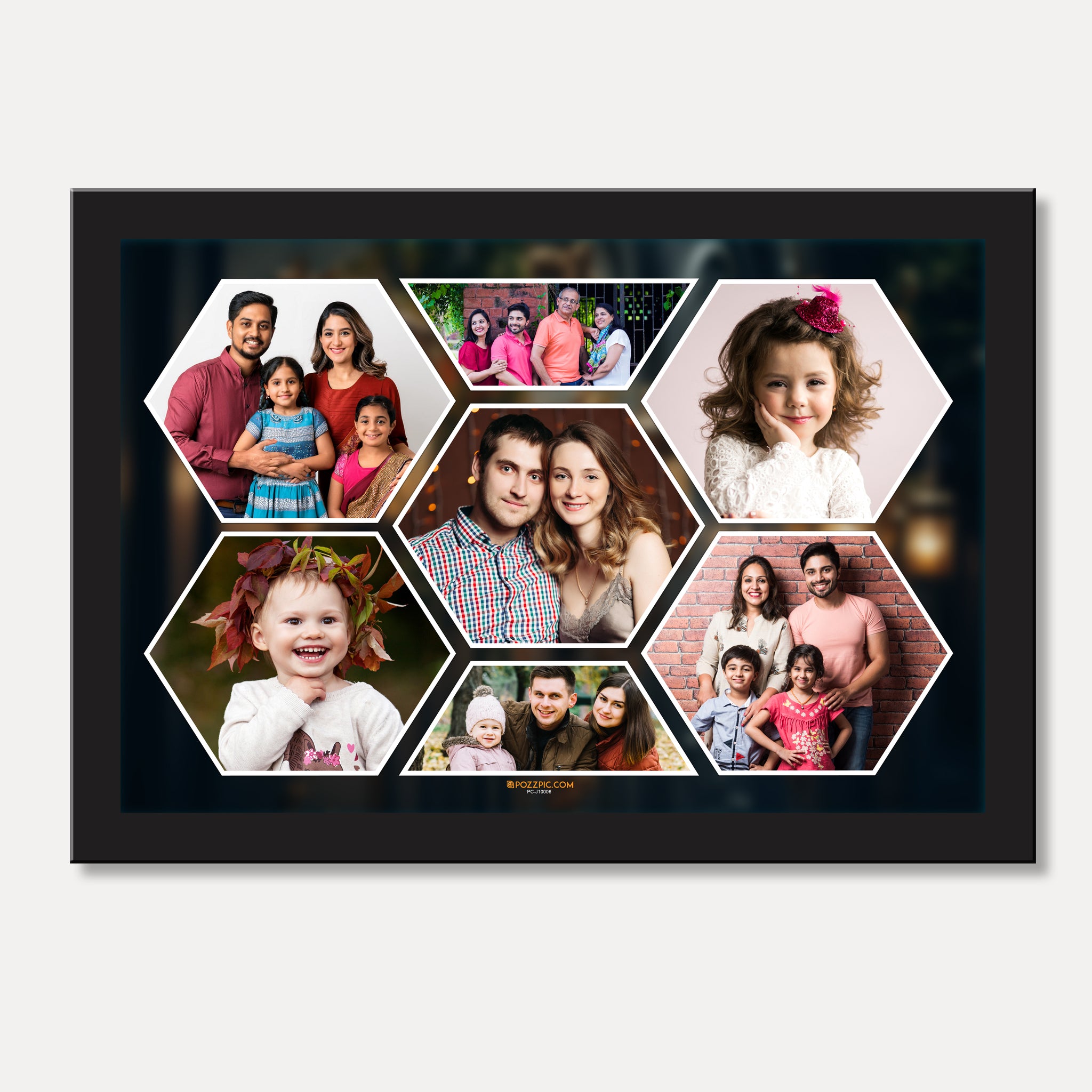 7 photos collage frame  Personalised Photo Collage  Black Frame Custom photos