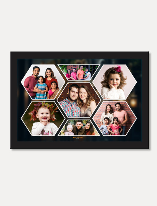 7 photos collage frame  Personalised Photo Collage  Black Frame Custom photos