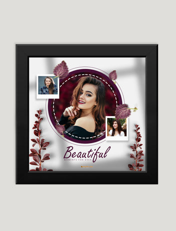your photo beautiful collage frame black and white premium quality square Frames