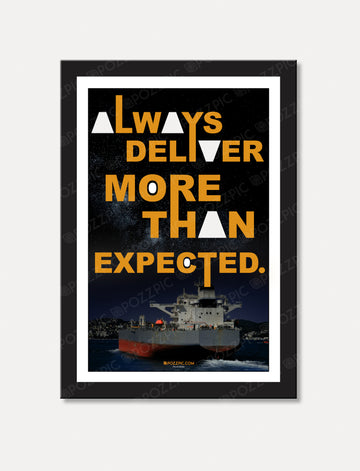"Always deliver more than expected" Motivational line for Living Room, Bedroom, Home, Office, Hotels School, child room