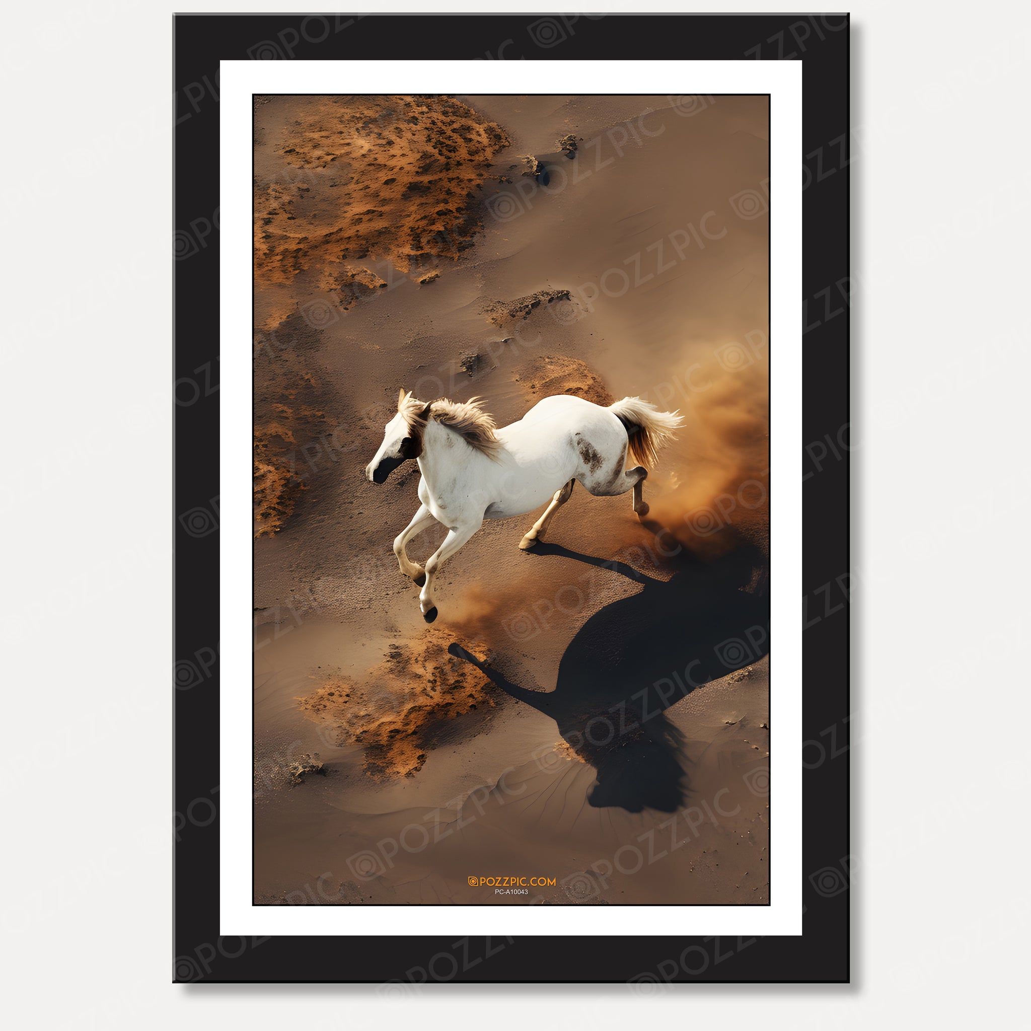 Single Horses//PHOTOFRAME Painting Synthetic, Horses/Design Frame for Living Room & Decor,All Interior Decorative Wall Item