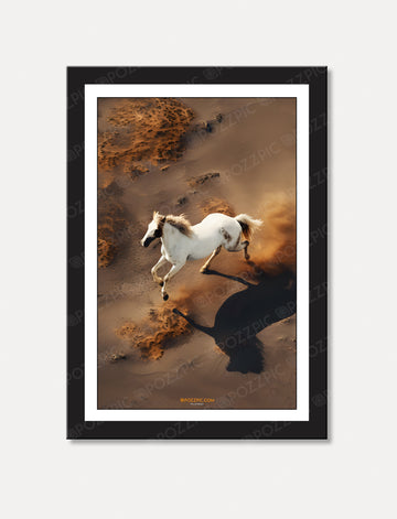 Single Horses//PHOTOFRAME Painting Synthetic, Horses/Design Frame for Living Room & Decor,All Interior Decorative Wall Item