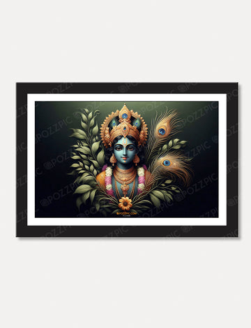 Shree Krishna New photo framed For Living Room, Bedroom, Home, Office, Hotels