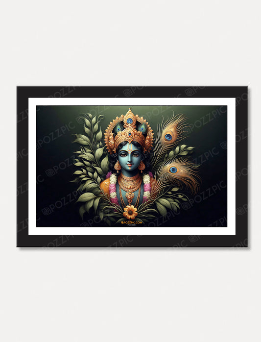 Shree Krishna New photo framed For Living Room, Bedroom, Home, Office, Hotels