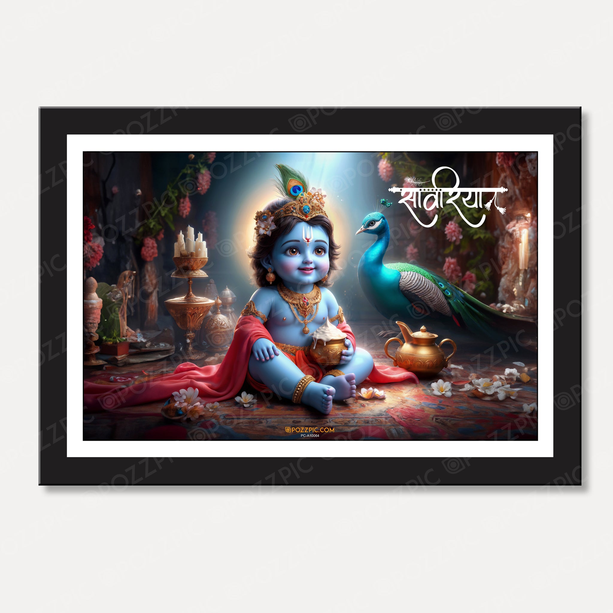 Baby Krishna Photo Posters for Pregnant Women, Cute Little Bal Gopal Poster For Room Wall Decoration