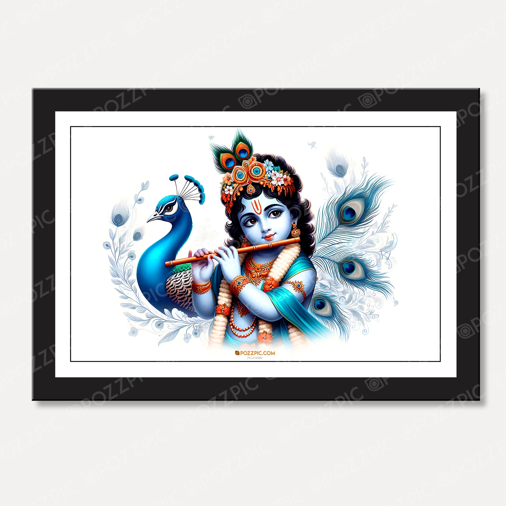 Baby Krishna Photo Posters with framed for Pregnant Women, Cute Little Bal Gopal Poster For Room Wall Decoration