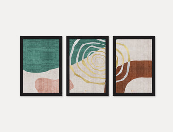 3 Piece Set of Framed Wall Hanging Photo Framed | For Hotel, Office & Home