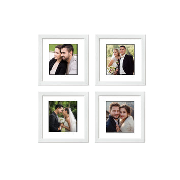 Your 04 Photos 04 frame  with premium quality White frame