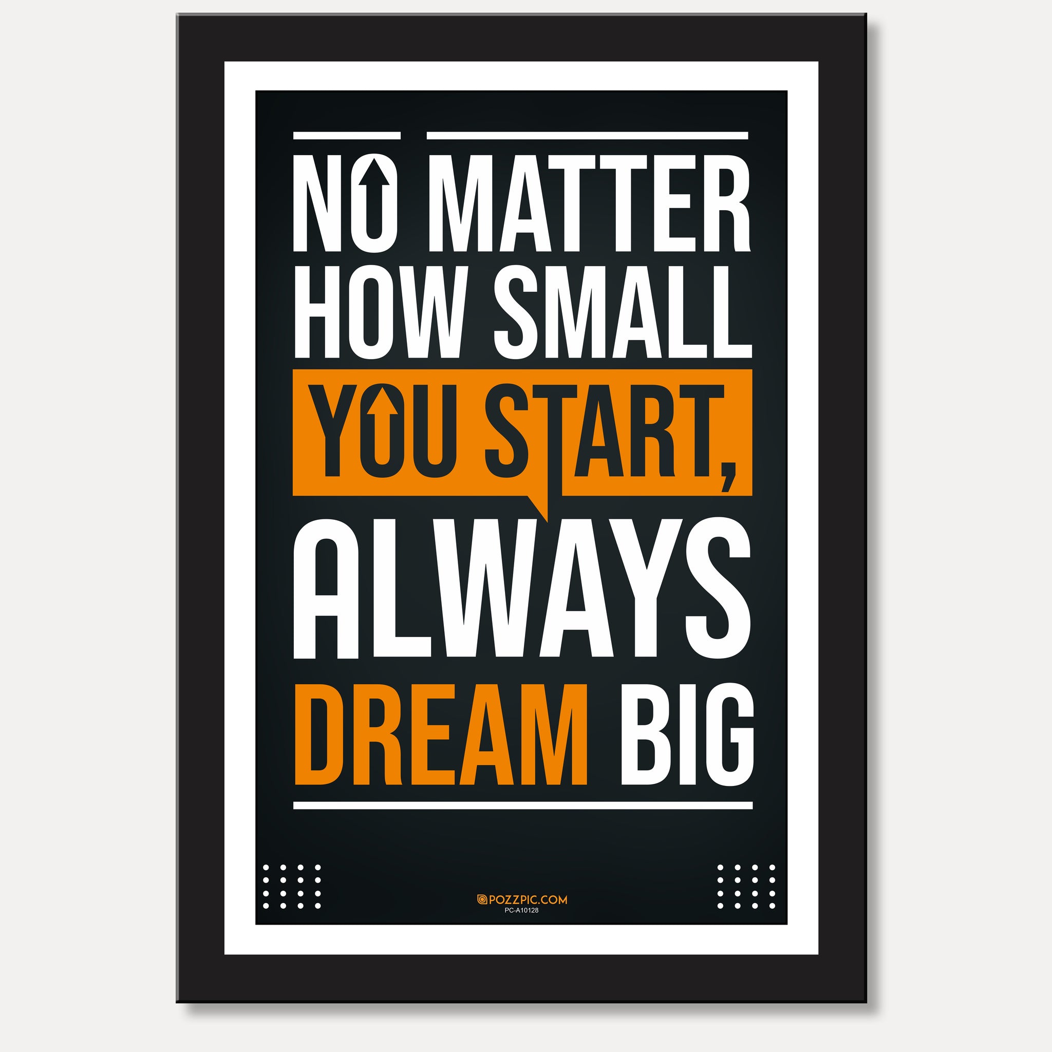 No matter how small you start always dream big motivational poster for  home, Living room, bedroom office, hotel, school décor
