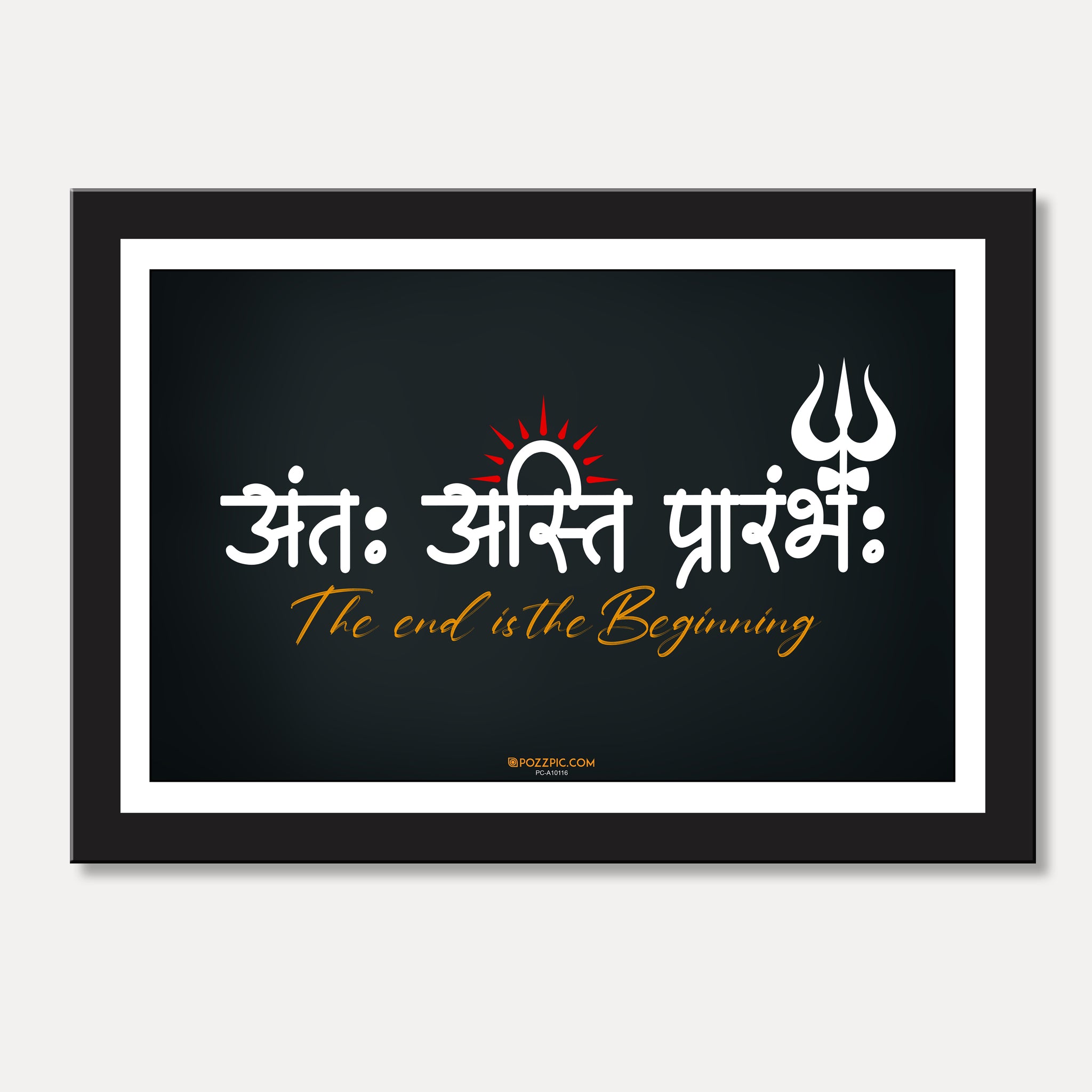 Ant asti prarambh wall art the beginning of the end with framed for Living Room, Bedroom, Home, Office, Hotels