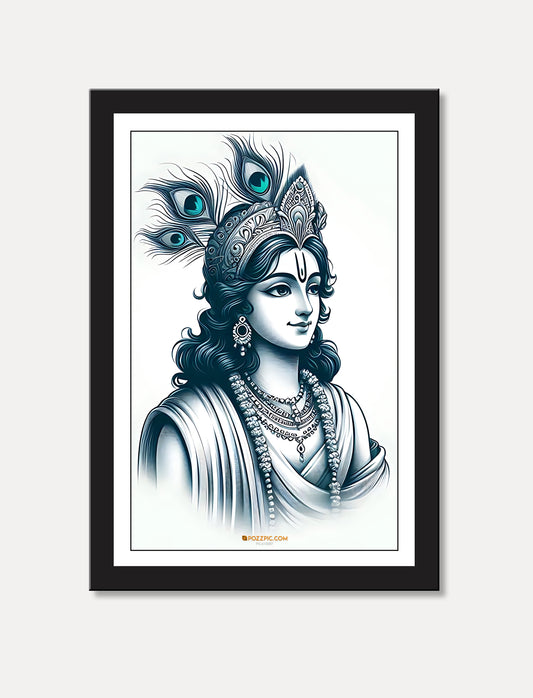 Cute shree krishana photo for home decor, child room pooja ghar decor best look royal photo